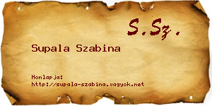 Supala Szabina névjegykártya