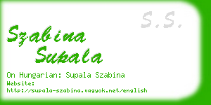 szabina supala business card
